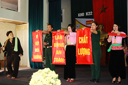 Hội thi “An toàn vệ sinh viên giỏi” của Kho K22 (Cục Kỹ thuật Quân khu 3).